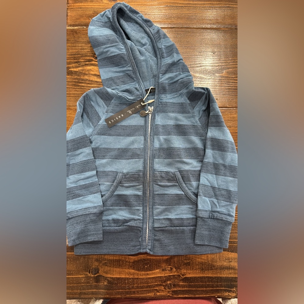 Blue Striped Kids Hoodie